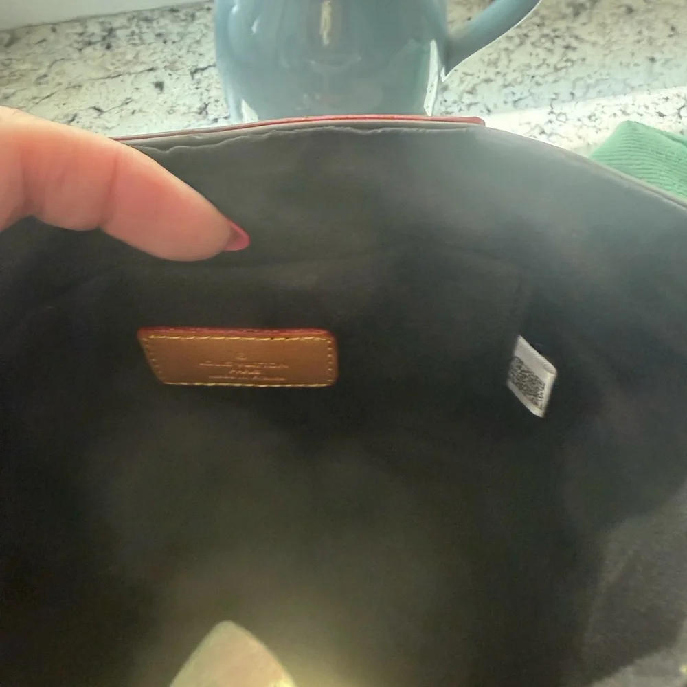 Monogram Bucket Crossbody with Tan Trim - Picture 3 of 7